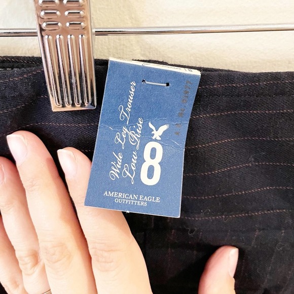 American Eagle Wide Leg Trouser Low Rise Size 8 - Picture 9 of 13